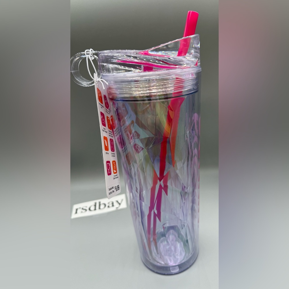RARE - NEW Dunkin' Summer 2025 Sipper Chiseled Ice /24oz Tumbler/ PINK /NWT - Picture 4 of 6